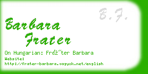 barbara frater business card